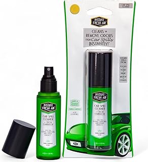 Advanced CAR SPILL Upholstery Cleaner & Odor Eliminator, Car Interior Cleaner with NoxBan & Natural Enzymes, Safe for Pets & Family, Ideal for Cars, Boats, RVs, Vanilla Scent 4 Oz. - INSTANT FRESH AIR