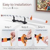 Vista 60 de Cold Blade Demon Katana - Réplica de anime de 41 pulgadas con cinturón y soporte, espada duradera perfecta para cosplay, espada Nichirin con diseño