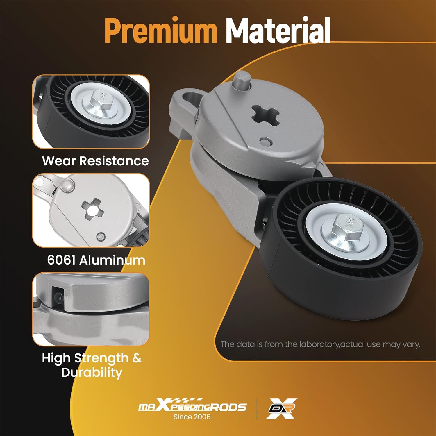 maXpeedingrods Belt Tensioner Assembly with Pulley Compatible with Toyota Highlander Sienna RAV4 Lexus NX300h 2009-2019 2.5L 2.7L 1662036010