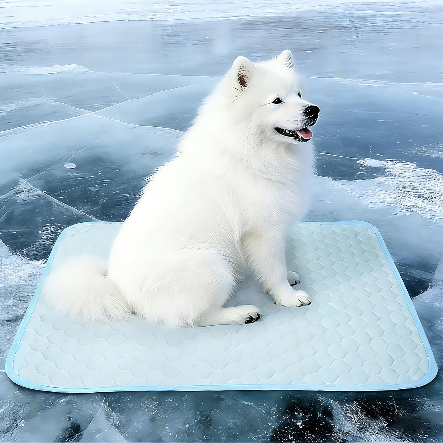 Dog Cooling Mat: Anti-Slip & Washable Cooling Pad for Large Dogs, Indoor & Outdoor Pet Cooling Blanket for Sofa, Kennel, Crate and Floor