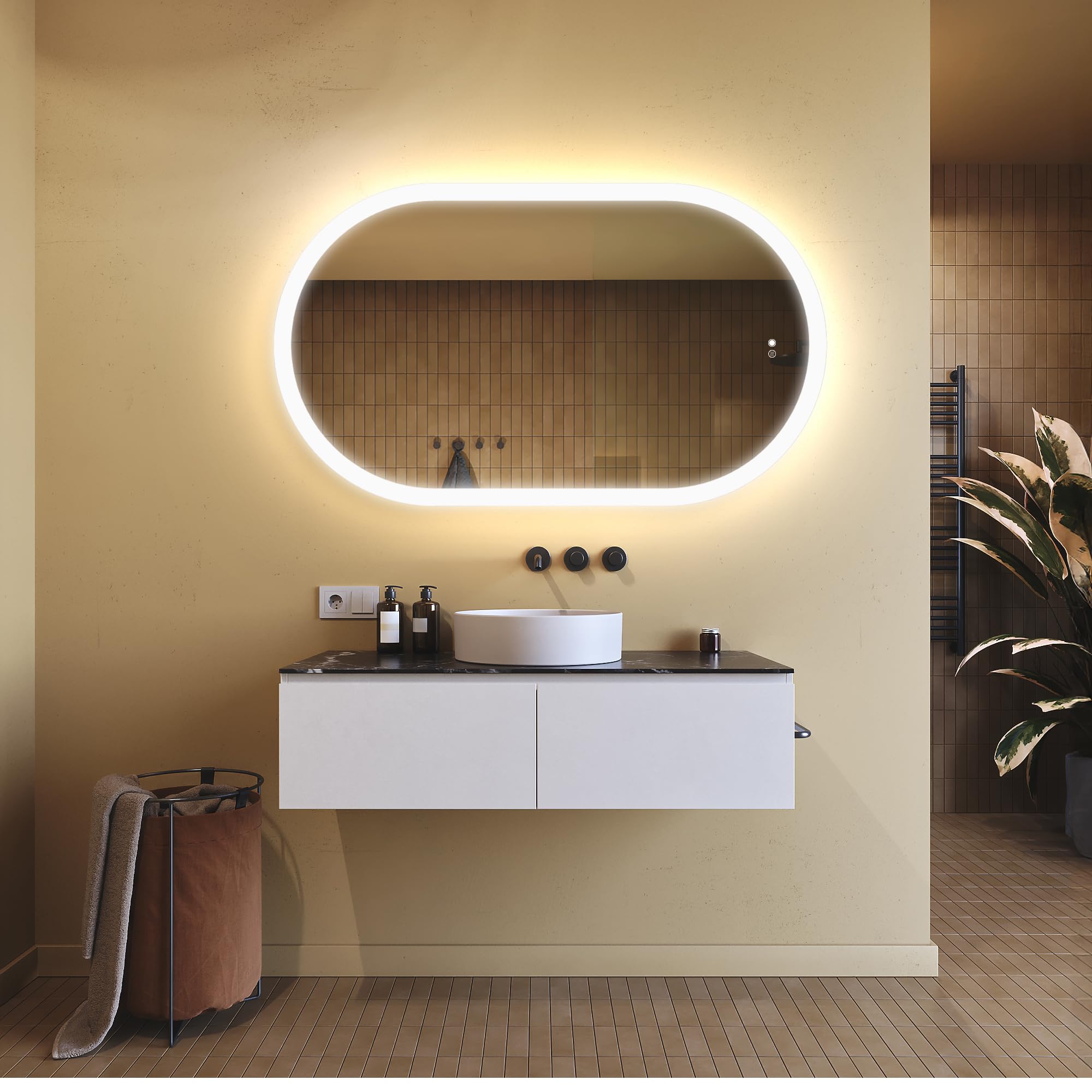A ARTFORMA Specchio 120x70 cm Oval MAGARTFORMA086-SJYA9-120x70, LED