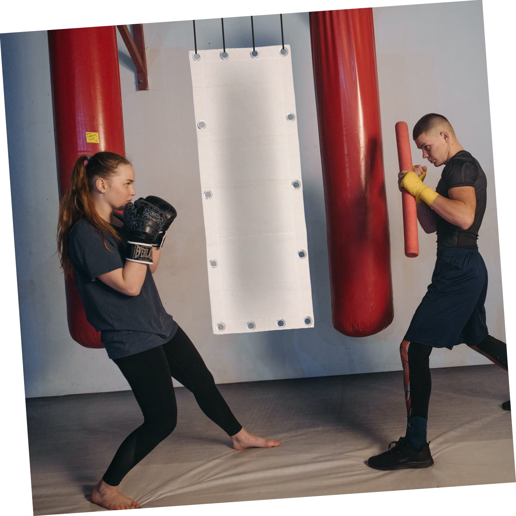ARTSEWPLY Triplet Boxing Bag Workout Wall Mount Sandbag Canvas Punching Training Empty Sandbag for Martial Arts