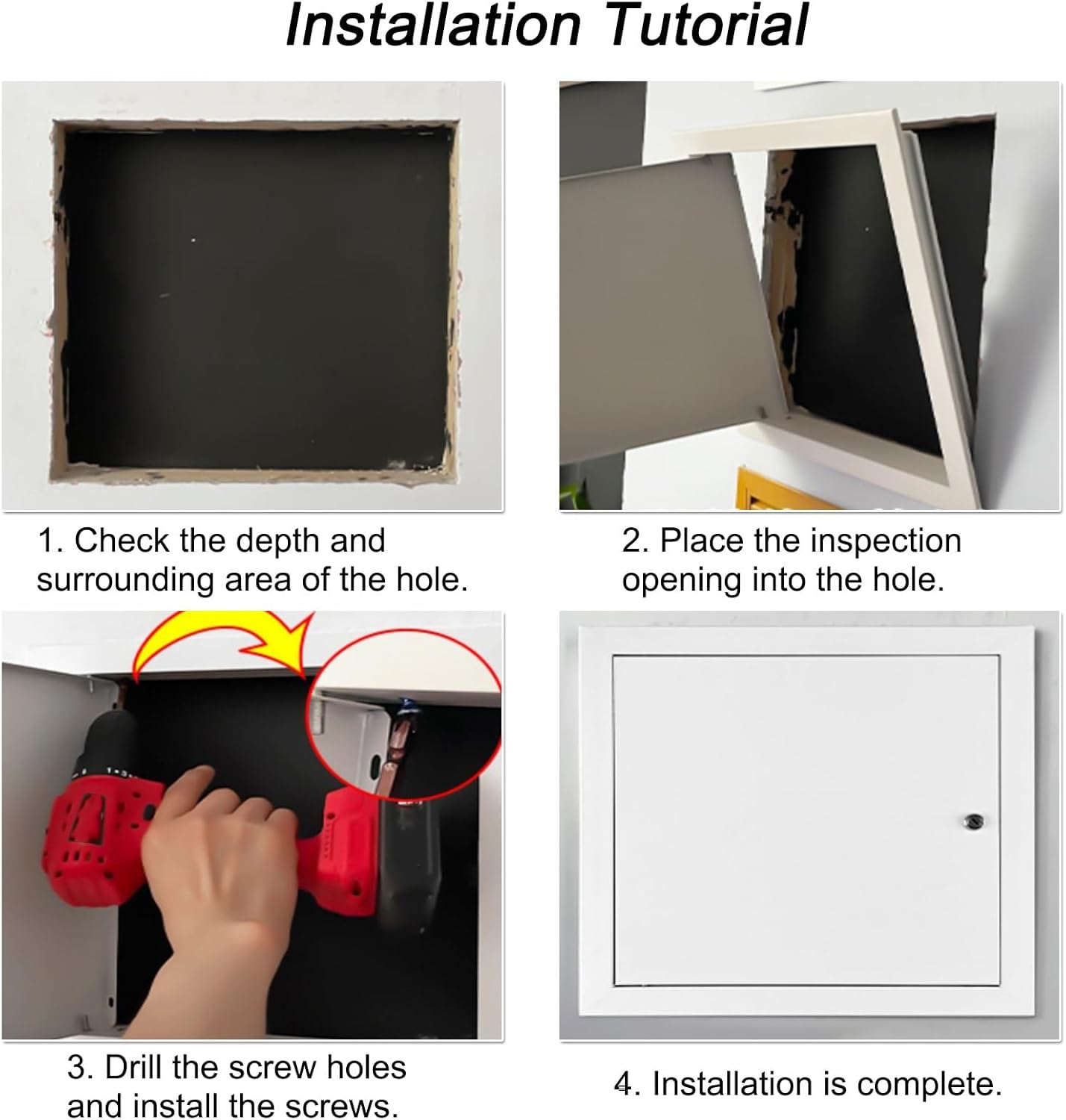点検口 金属フレーム付き埋め込み式乾式壁アクセスパネルドア、 壁/天井用隠蔽配管カバープレート、 屋根裏バスルーム点検ハッチパネル( 点検口 金属製配管 アクセスパネルサービスドア、 乾式壁電気HVACダクトシステムアクセスドア、簡単な壁穴カバー(30*60*3.5c 壁 点検 ... 乾式壁用配管点検口 装飾的な配管床下点検口 電気パネルカバー 配管 電気 HVAC用(60x60cm/24x24in)