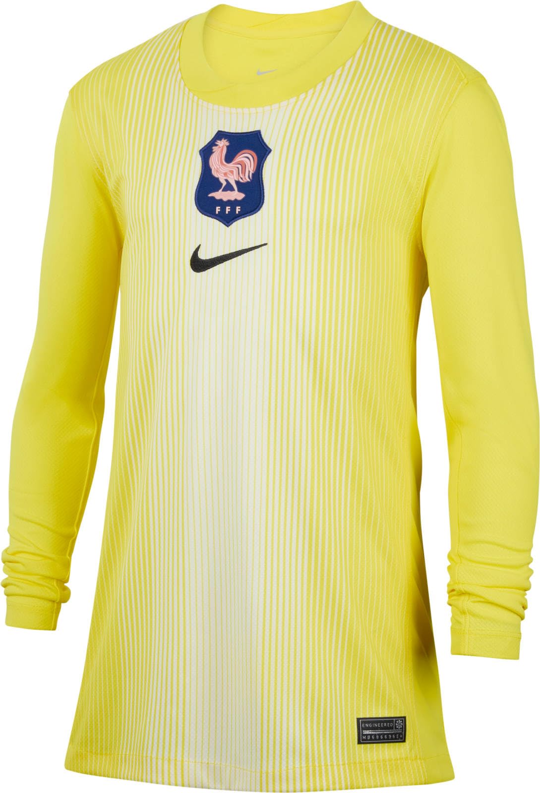 FFF 2025/26 Stadium Goalkeeper Nike Replika-Longsleeve-Fußballtrikot mit Dri-FIT-Technologie für ältere Kinder, HM9792