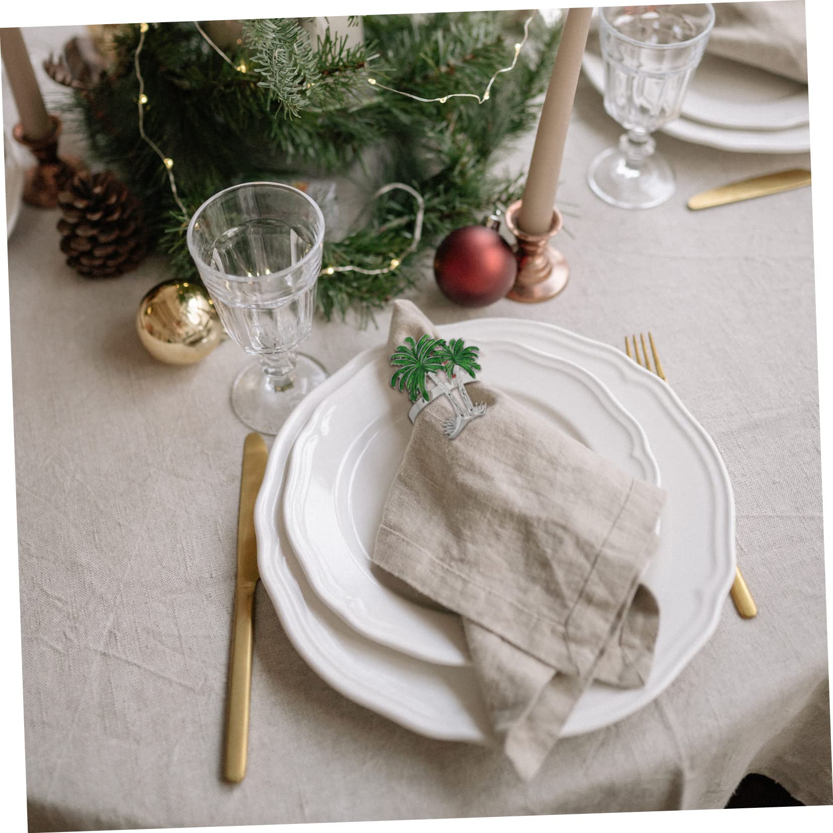 Ciieeo 3 Set Eleganti Fibbie Per Tovaglioli Decorativi Per Tovaglioli Da Festa in Stile Hawaiano 4 Pezzi * 3