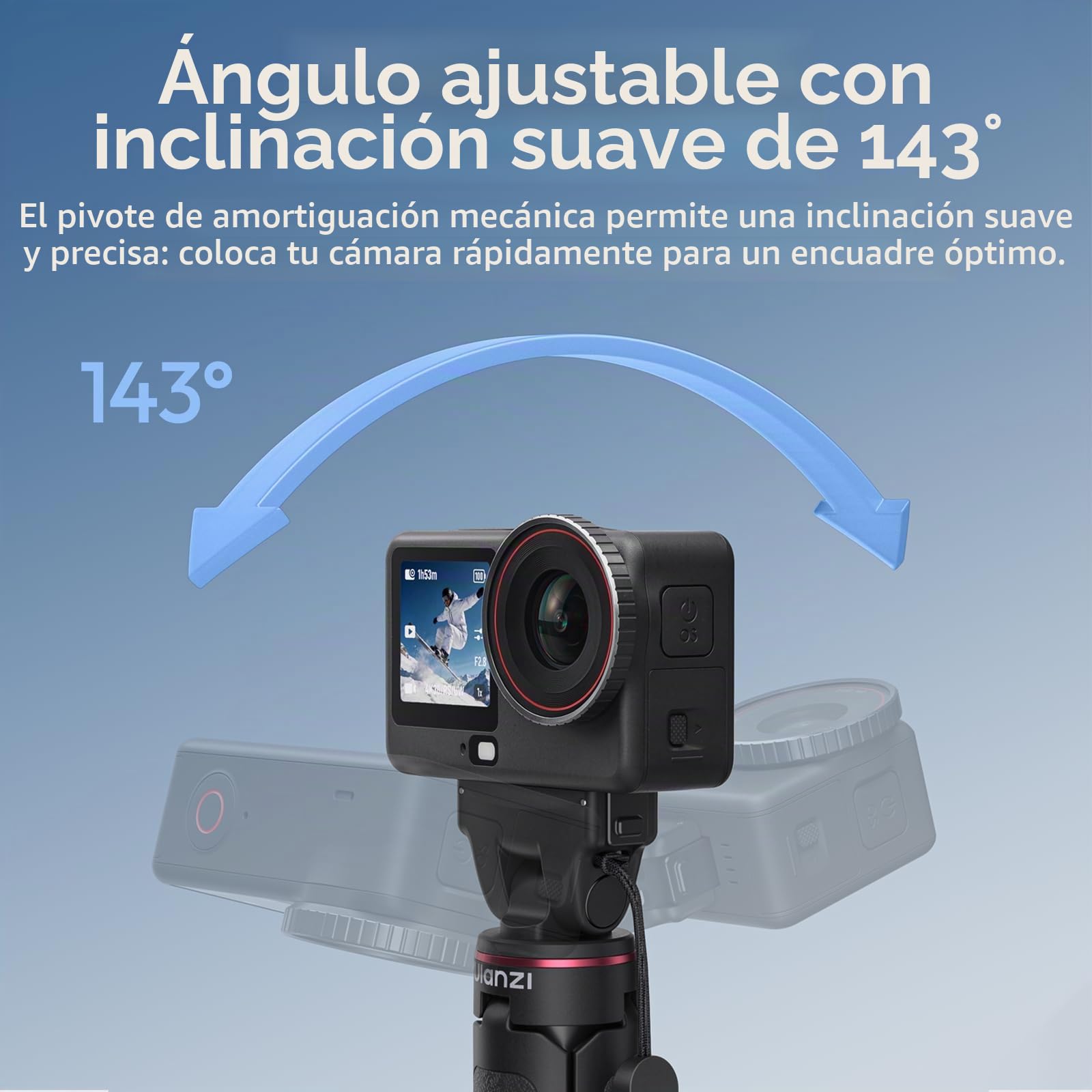 ULANZI MT99 - Trípode de cámara de acción pequeño para DJI Osmo Action 5 Pro/Action 4/Nano, soporte adaptador magnético de liberación rápida, clip de mochila multimodo, palo de selfie/mini trípode