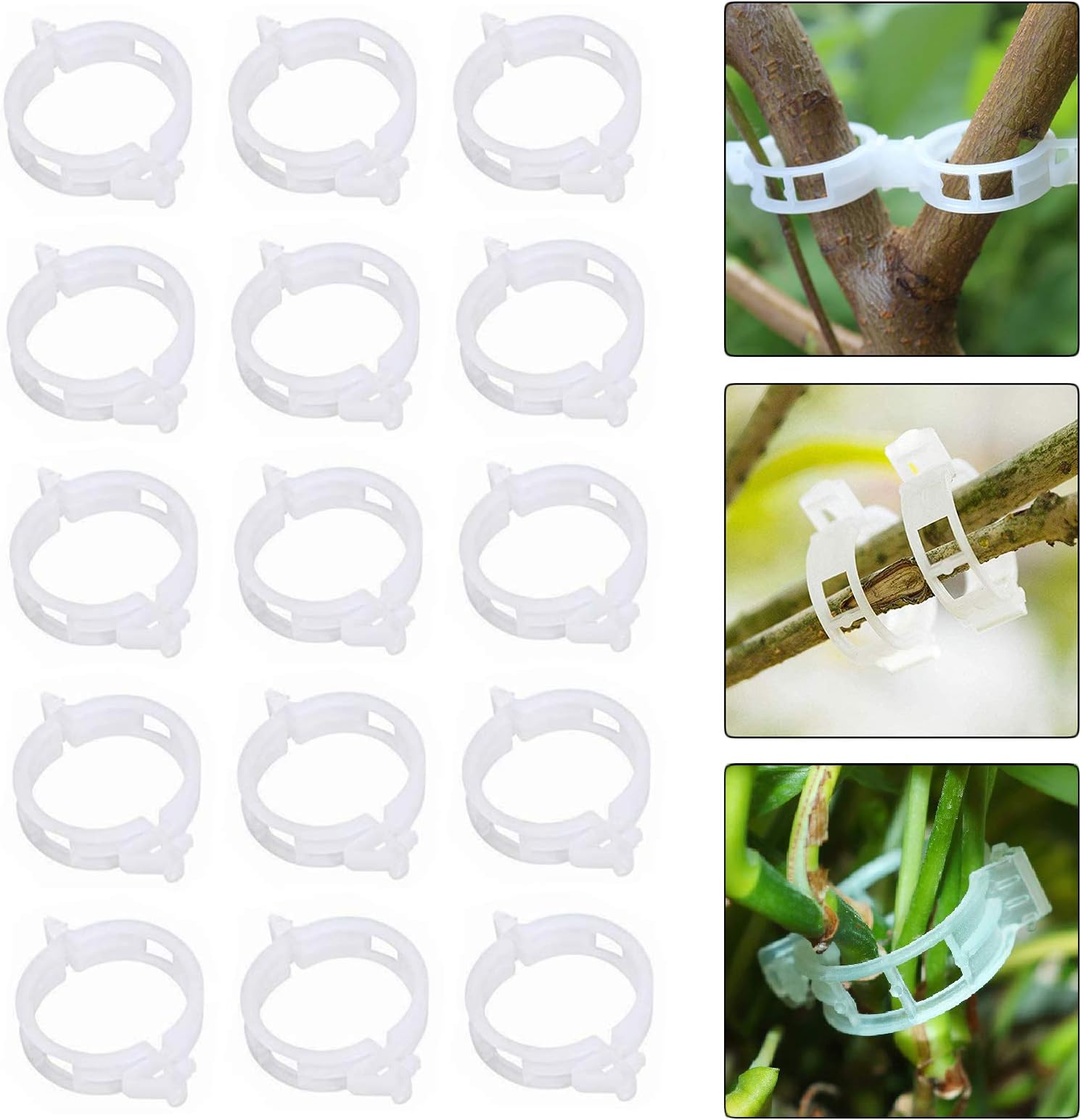 300 Stück Pflanzenclips Tomaten - Weiße Kletterhilfen Für Gemüse & Blumen