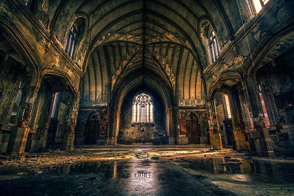Amazon.com: Ruins of a Abandoned Church Detroit Michigan Photo