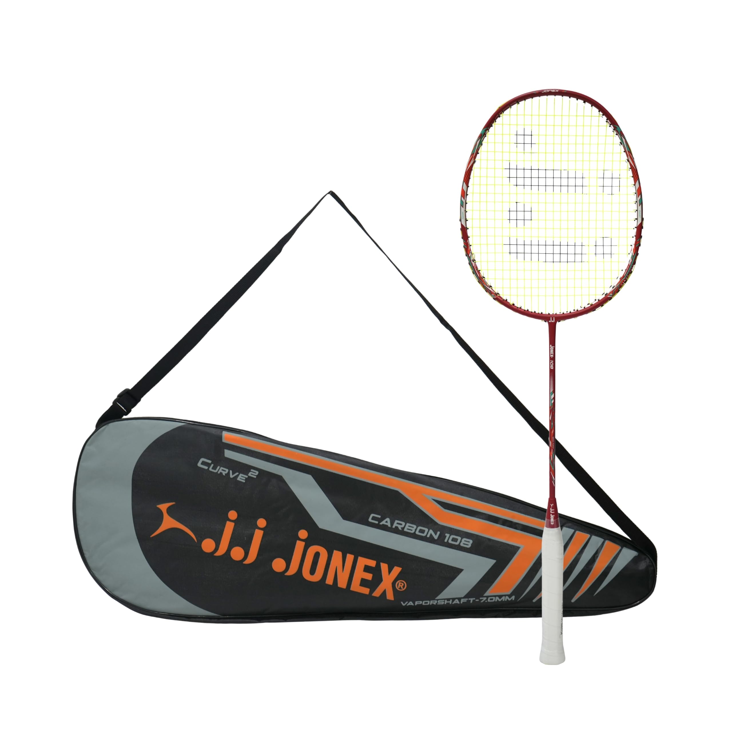 Carbon 108 Ultra-Light Full Carbon Badminton Racket | 80g Lightweight | BG-65 String | Balanced Frame for Power & Control | High String Tension (<32lbs) | Durable One-Piece Design-image-49