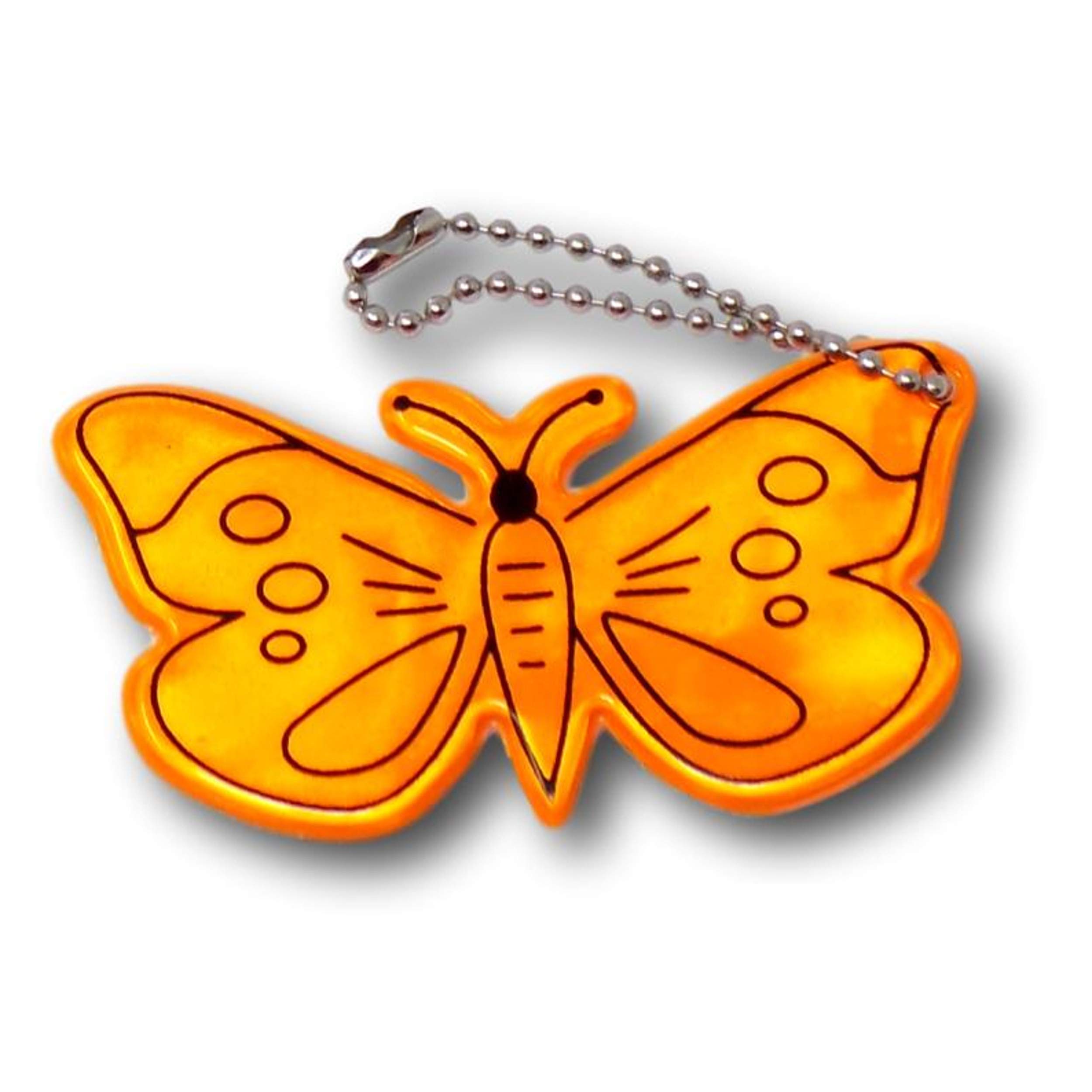 MinderMinder Hi-Visibility Road Safety Coat Kid School Bag Backpack Chain Keyring Tags - 10 Designs Available (Butterfly)