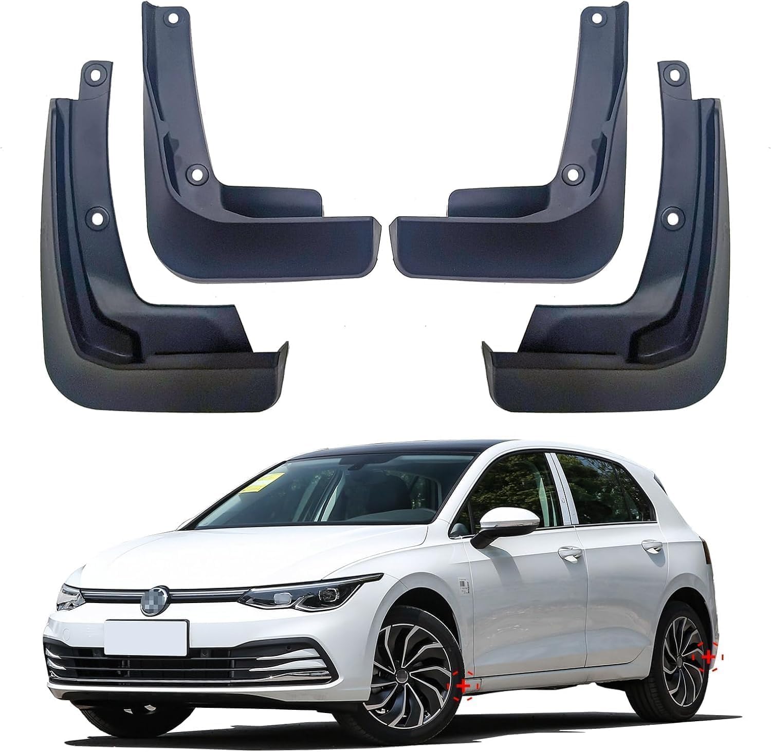 Nysldsco Normal Mud Flaps For Vw Vw Golf Mk8（2020-2025）