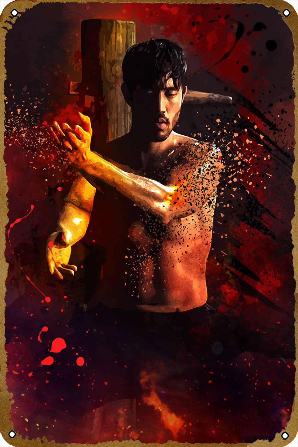 Ah Sahm Warrior poster Tv Show Retro Tin Sign Durable Wall Art Decor Movie Metal Sign Home Vintage Bedroom Decoration Sign 8x12 inch