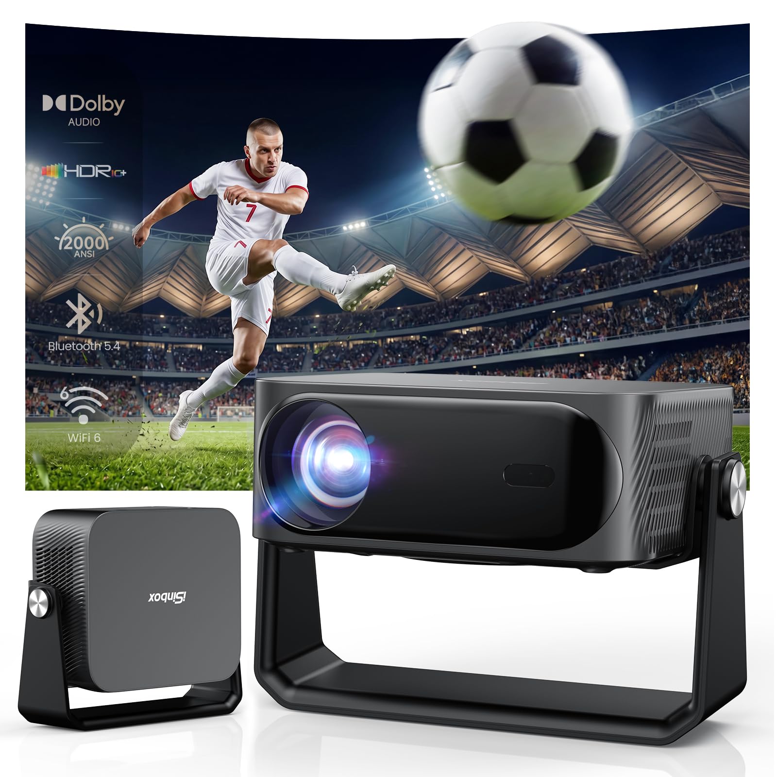 Smart Projector 4K with Built in Apps YouTube/PrimeVideo & Dolby