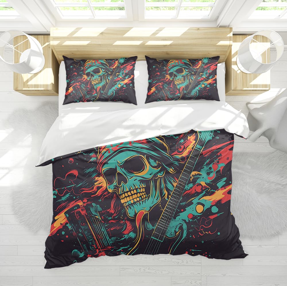Housse de couette douce 155x220 anti-transpiration pour literie ado hip hop