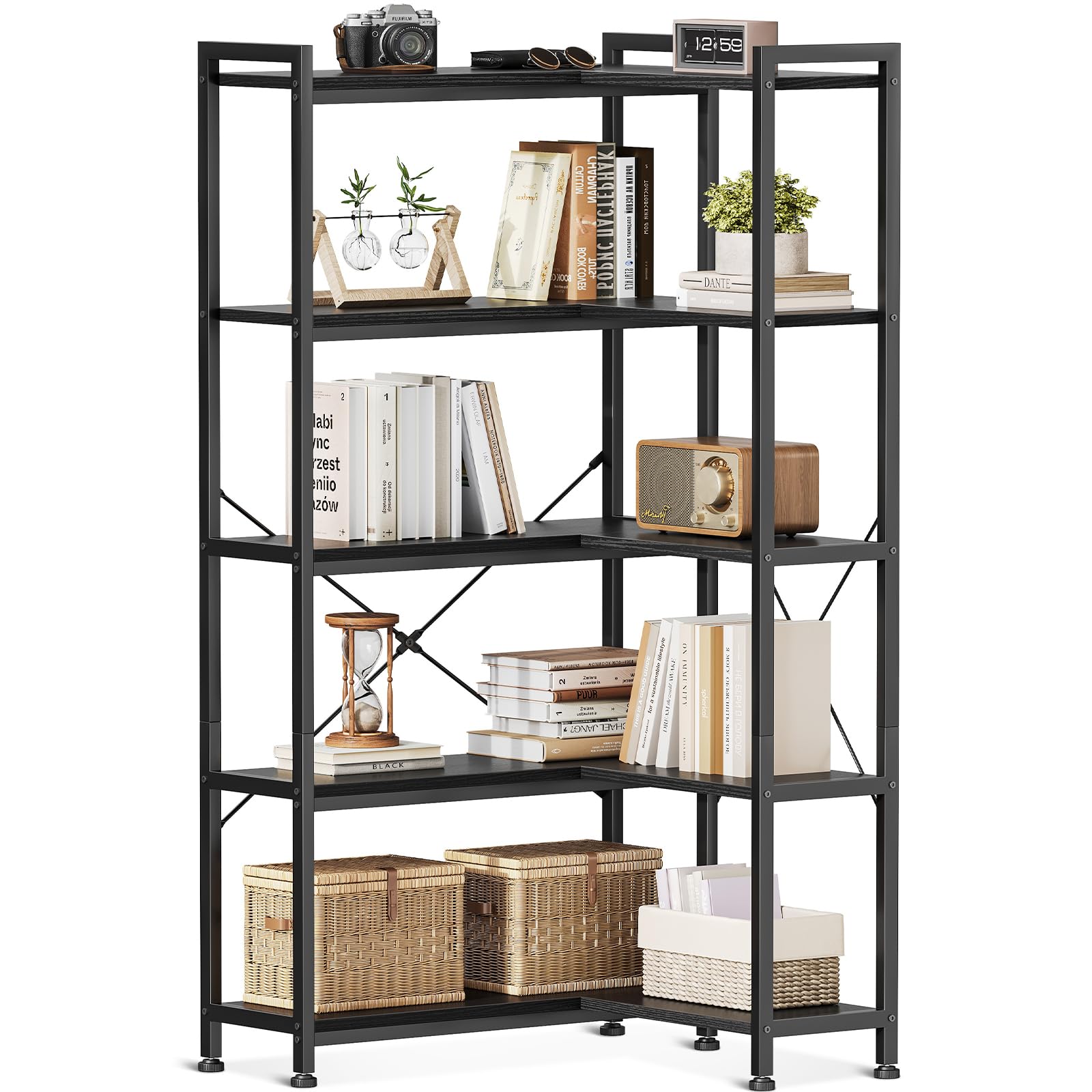 5段のオープンラック 5段 ラック 棚 おしゃれ オープンシェルフ 本棚 収納 オープンラック