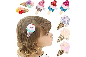 Vibrant Ice Cream Bow Clips for a Sweet Ensemble