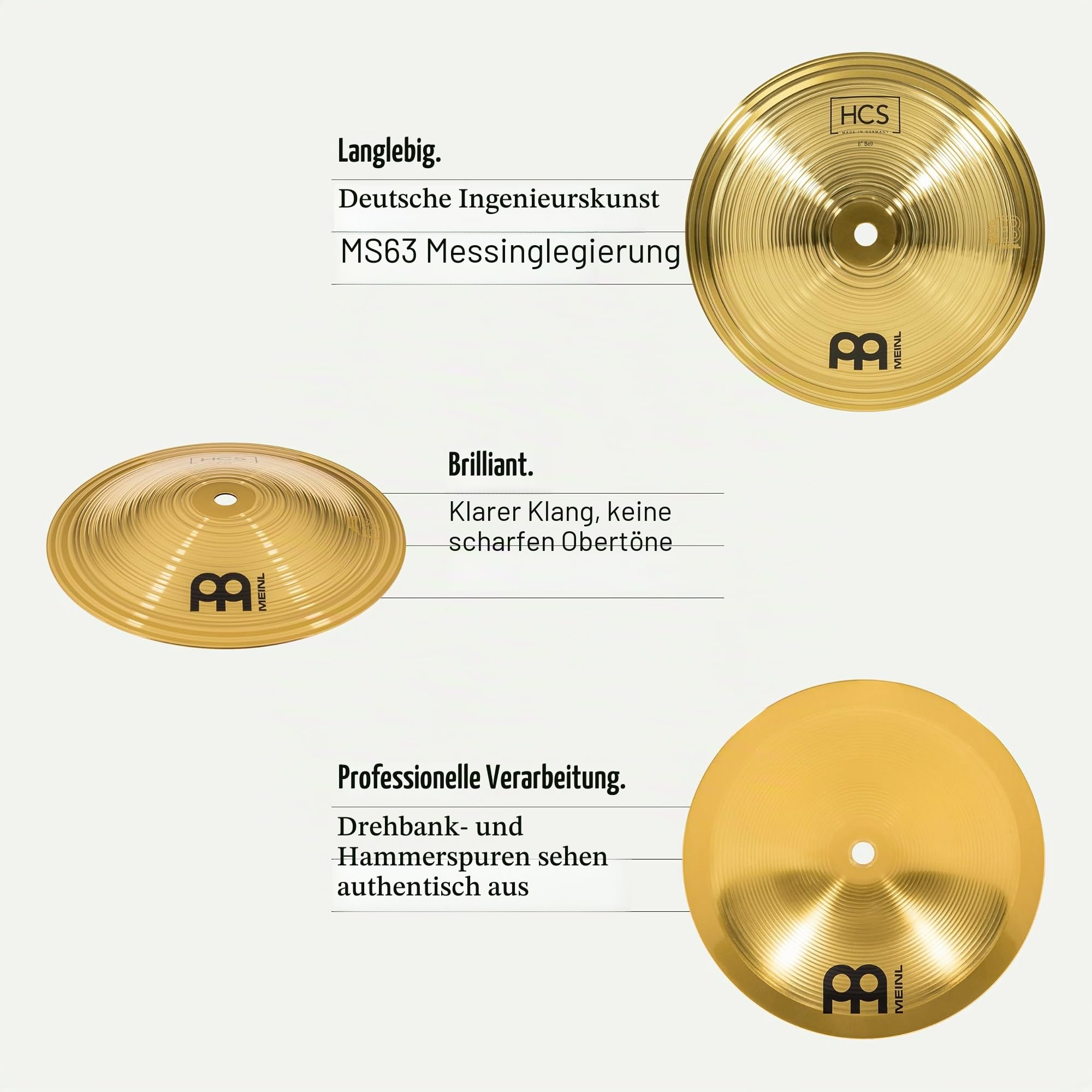 Meinl Cymbals HCS8B HCS Serie 20,3 cm (8 Zoll) Bell Becken