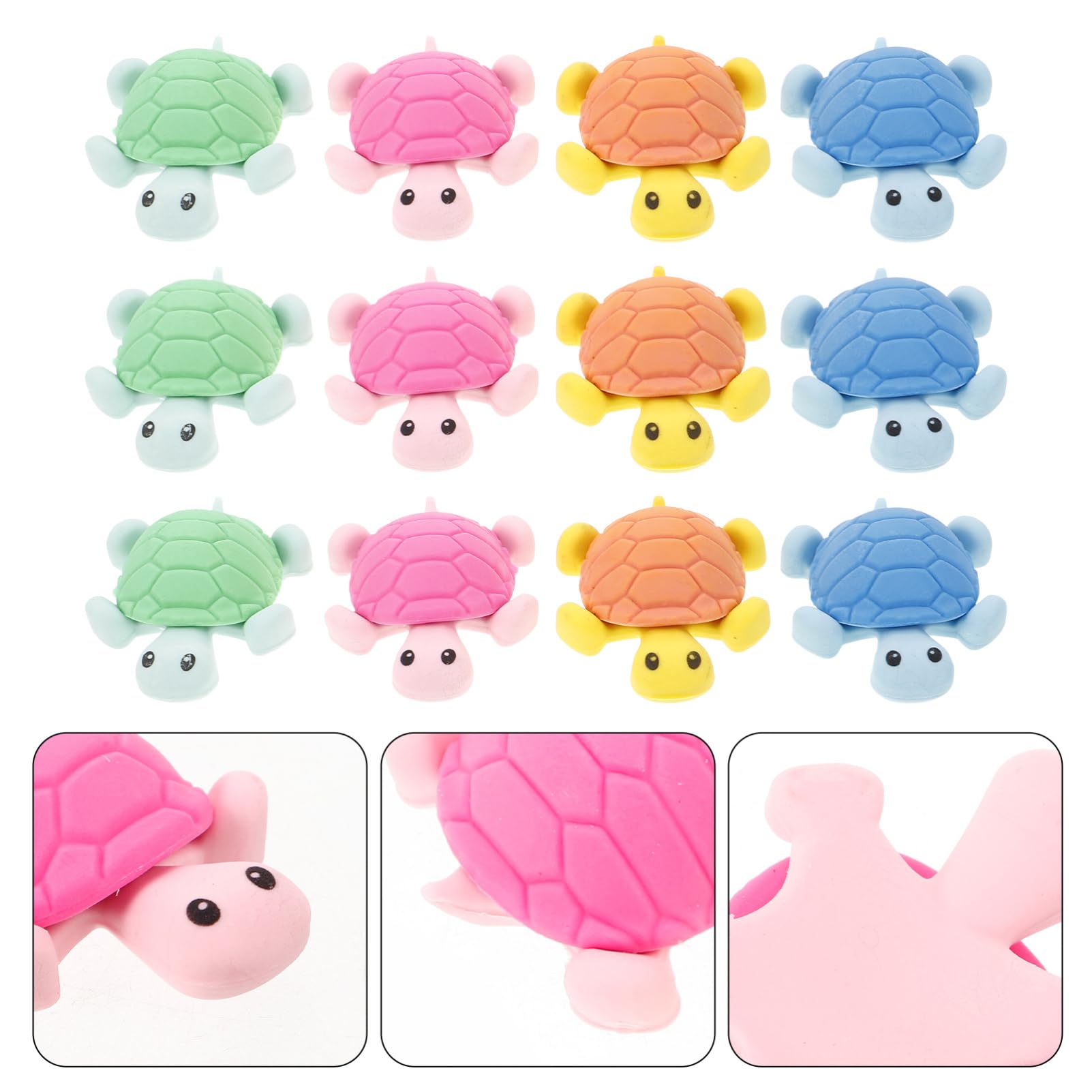 Abaodam 5 Set Gomma Per Tartarughe Animali Reversibile Peluche Giocattolo Per Decorazioni Mini Gomme Da Matita Per Tartarughe Dentro Casuale Tazza Squishy Pezzi * 5