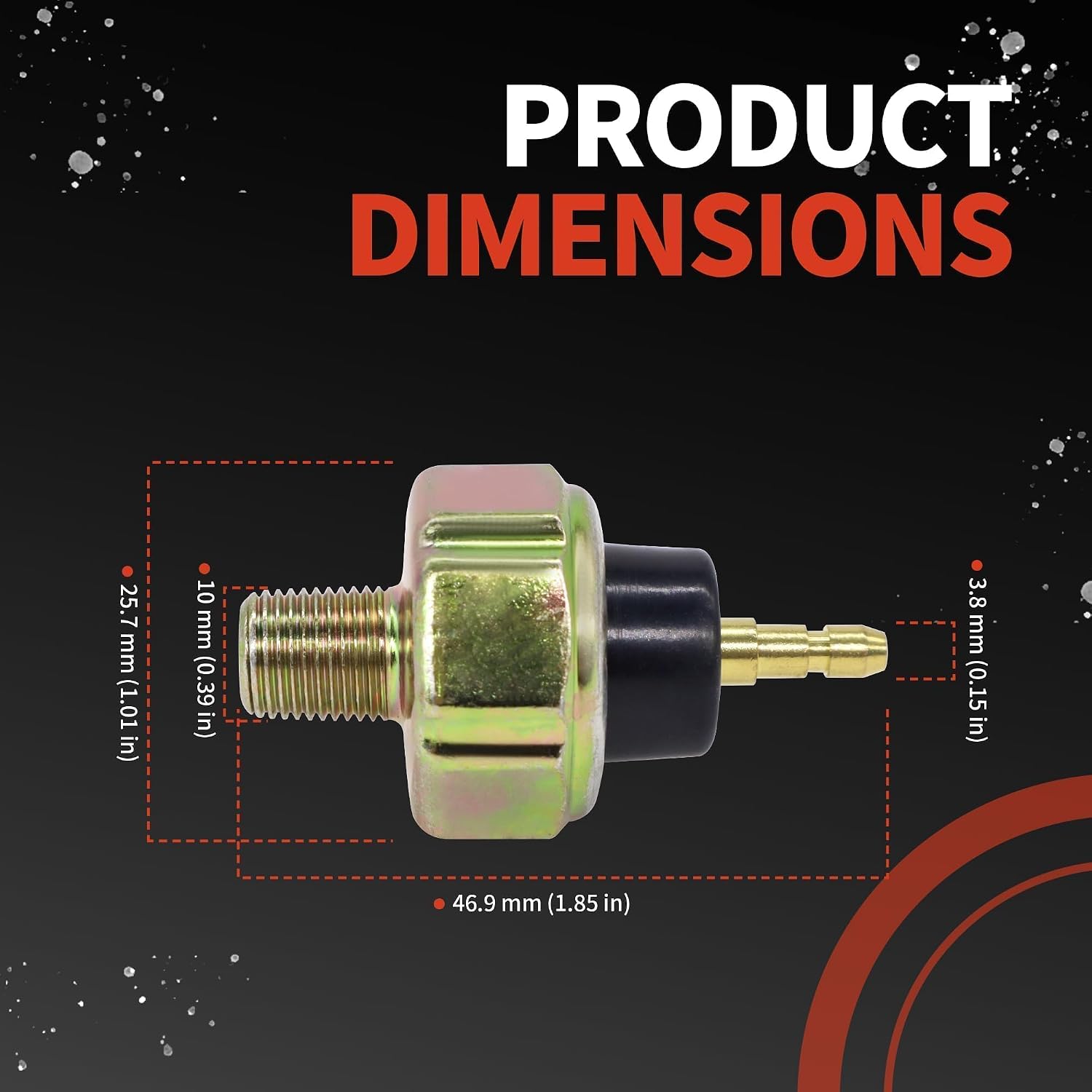 201-0262 Engine Oil Pressure Sensor Switch Compatible with Acura CL 1997-2003, Honda Accord 1987-2007, Isuzu Amago 1998-2000, Nissan 1200 1971-1973, Chevy Spectrum 1985-1988