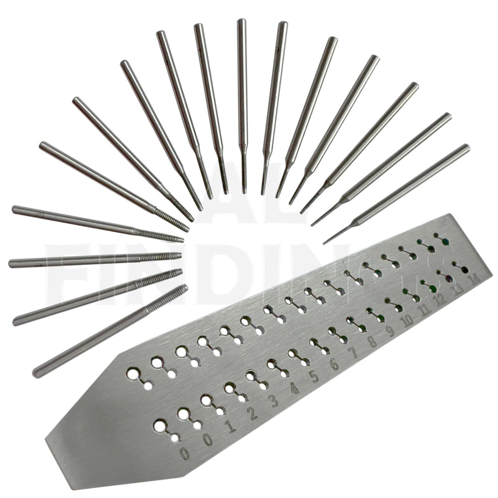 Jewellers Tools Metal 16 Tap & Die Set No 0.3Mm To 2Mm Taps And Dies Watch Mini Micro Repair Tool