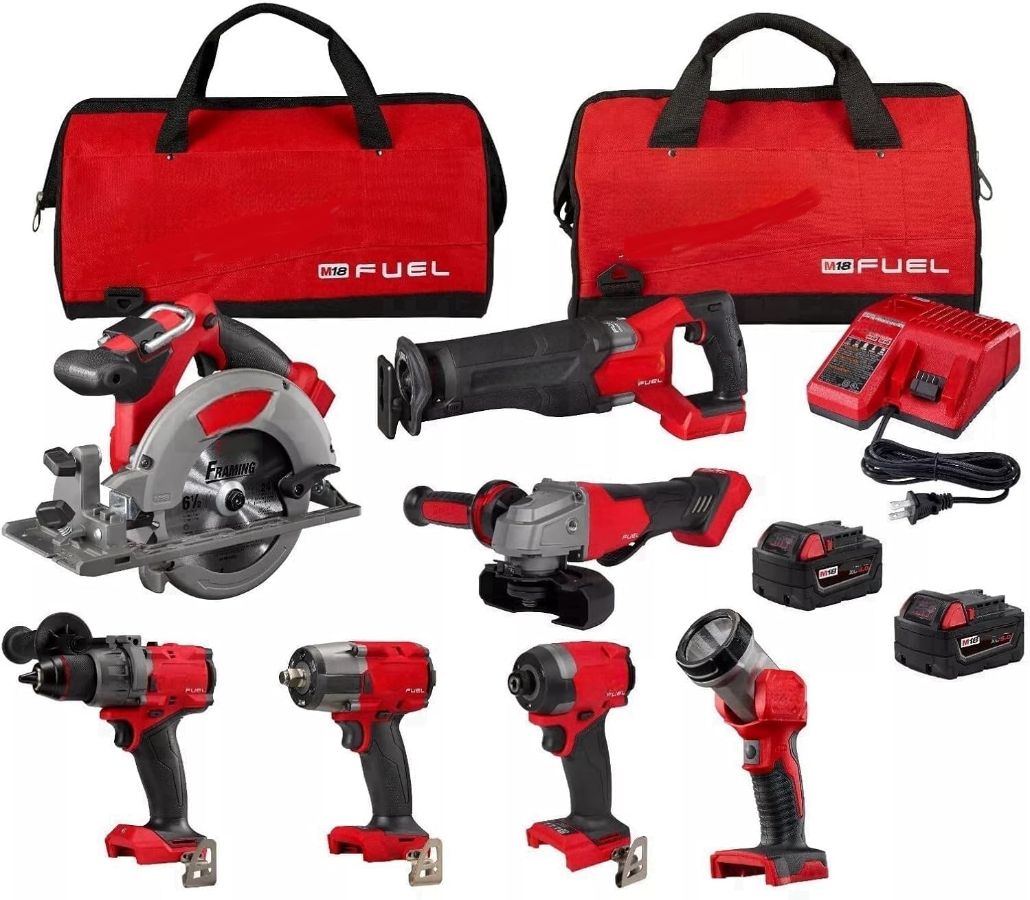 Hammer Drill/Driver/Impact Driver/7Tool Cordless Lithium-Ion Combo Kit, 3697-27 for Milwaukee M18 Fuel 18V Lithium-Ion Cordless Brushless 7-Tool Combo Kit ﻿