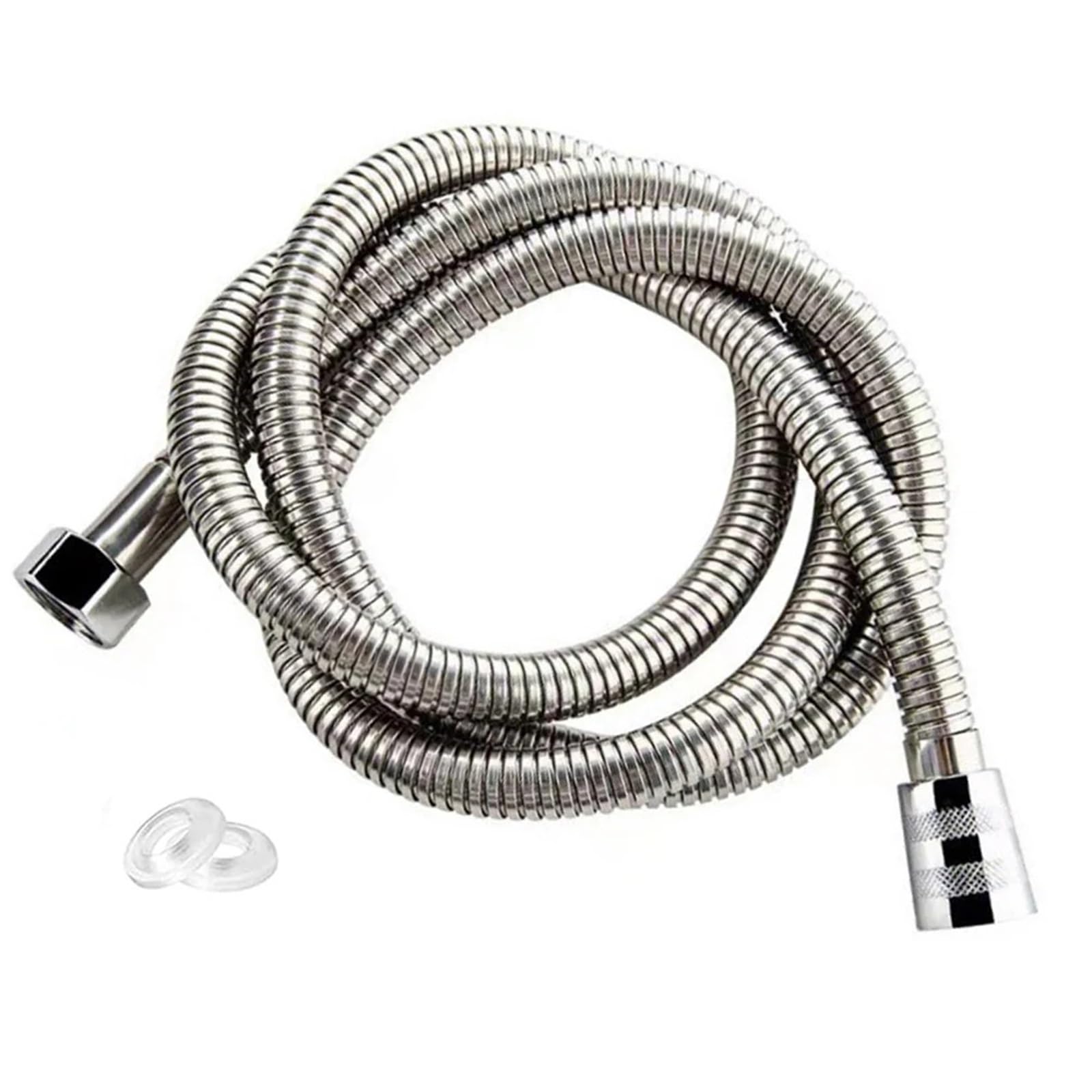 Meytxoa One Color Shower Hose 1.5M Stainless Steel Shower Hose Sprinkler Inlet Pipe Brass Insert Leak Proof Chrome Finish Designed To Resist High Pressure