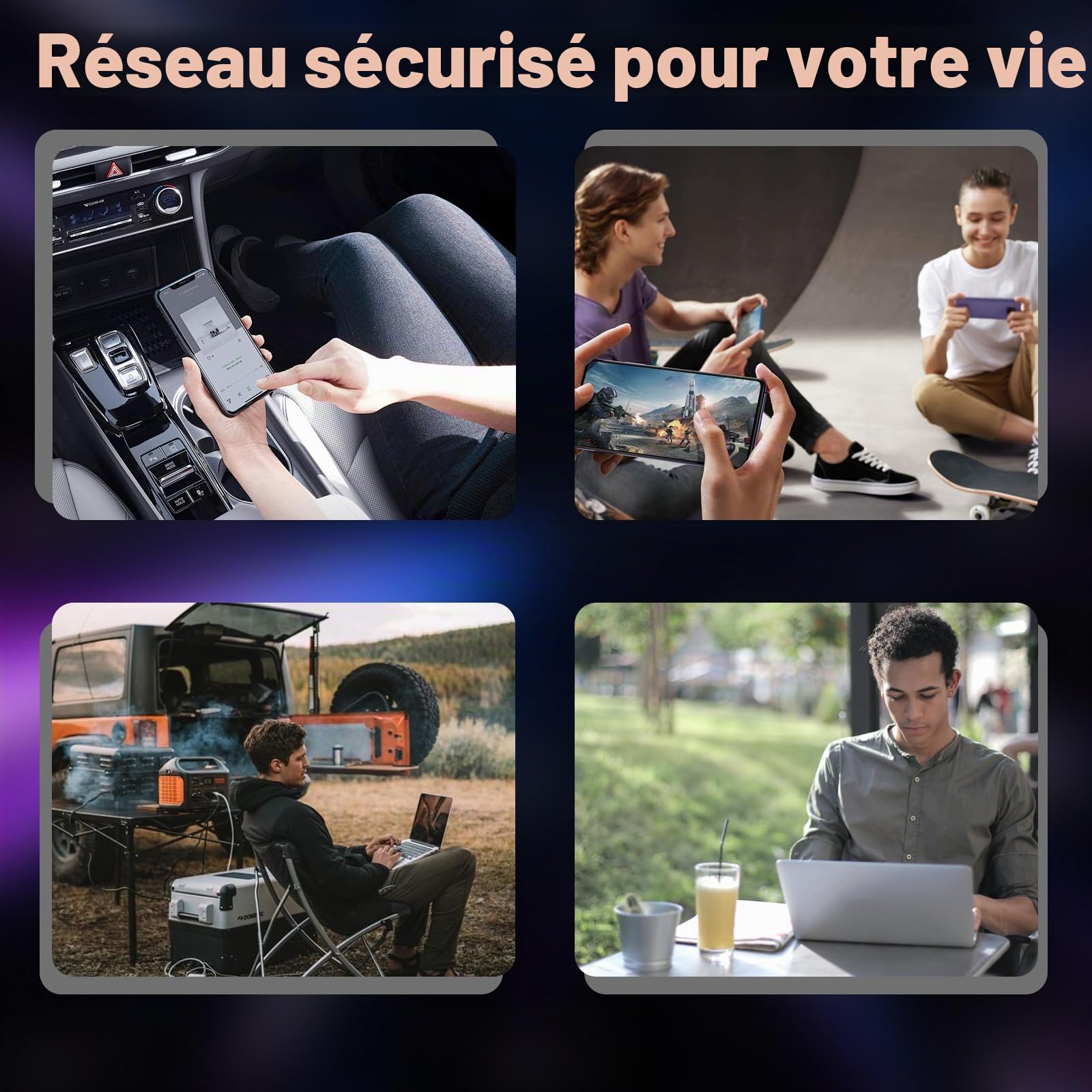 Routeur 5G Wi-FI 6 Portable - Jusqu'à 2,7 Gbit/s, 5000 mAh, Double Bande 5G, Wi-FI de Poche avec Couverture dans Plus de 200 Pays, connectable à jusqu'à 16 appareils