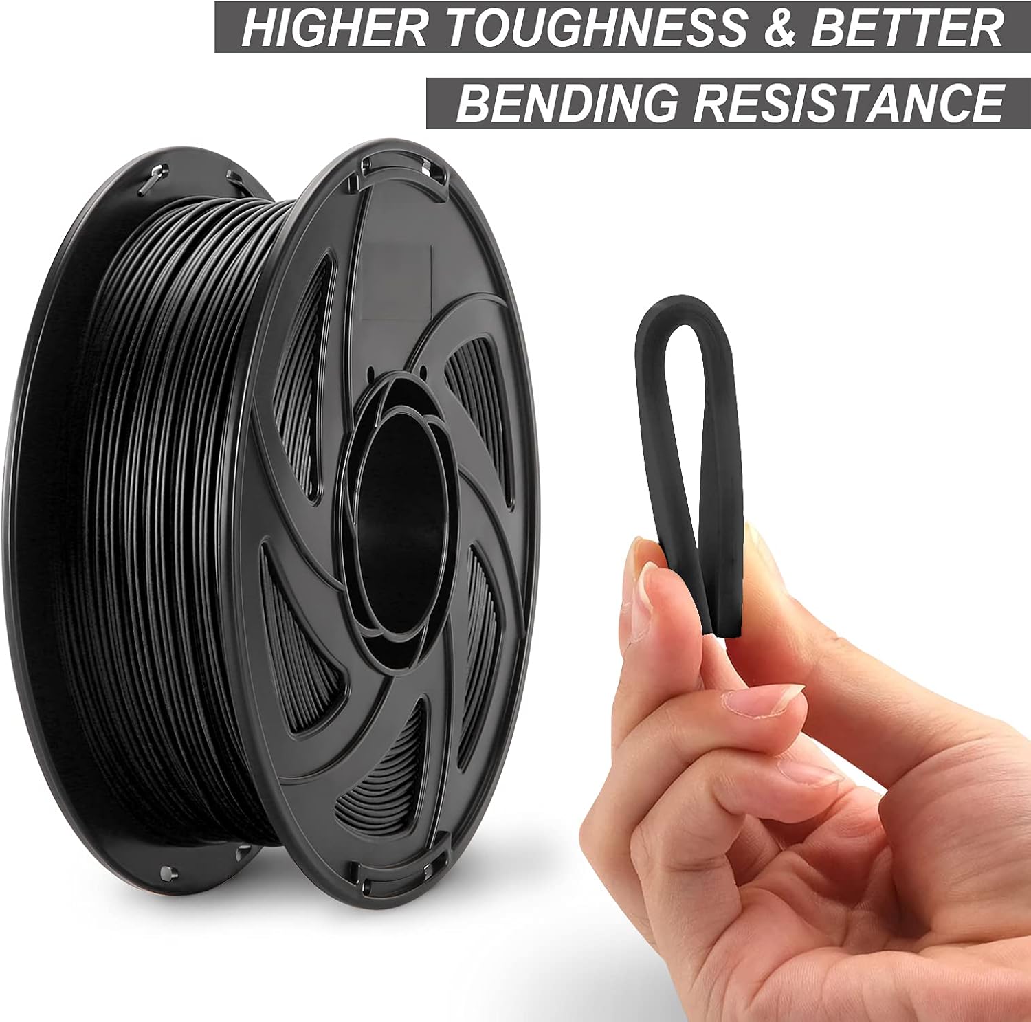 3D Printer Filament 2kg, Pink Magenta PLA Plus and Matte Black PETG Filament Fit Most FDM 3D Printers, 1kg per Spool, Pack of 2