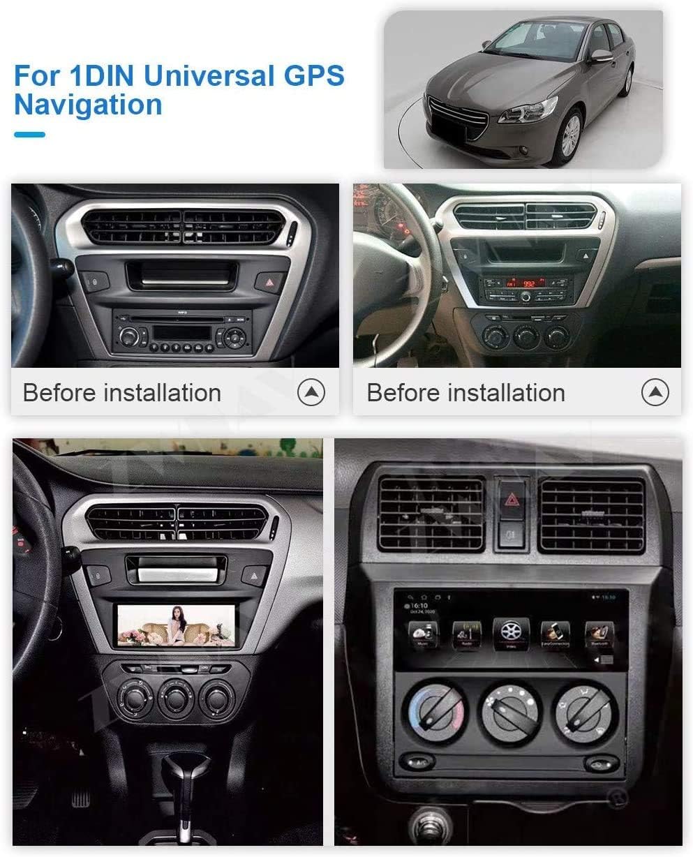 ZWNAV 6.9" IPS Screen 1DIN Universal Android Multimedia Player GPS Navigation Auto Audio Stereo Radio Recorder Head Unit image 3 of 6 B08TWZL5CH
