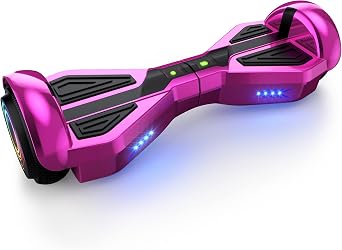 XERATH Bluetooth Hoverboard, LED Wheels Chrome Color Self Balance Scooter for Kids, Teenager