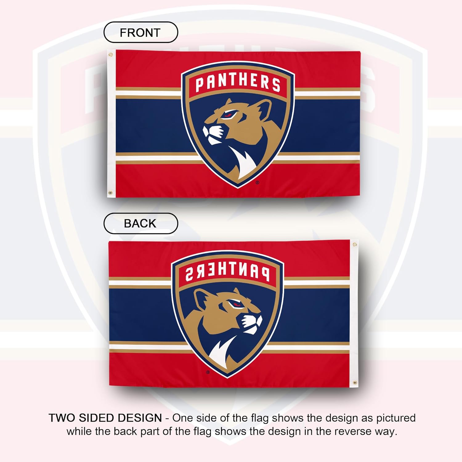 Desert Cactus Florida Panthers Flag NHL 100% Polyester Indoor Outdoor 3x5 feet National Hockey League Team Flags (Flag A) - Image 2