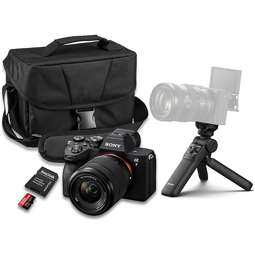 Sony a7 IV Mirrorless Camera with FE 28-70mm f/3.5-5.6 OSS II Lens + Sony GP-VPT3 Wireless Shooting Grip + SanDisk Extreme Pro 128GB + Camera Carrying Case + More (17pc Bundle)