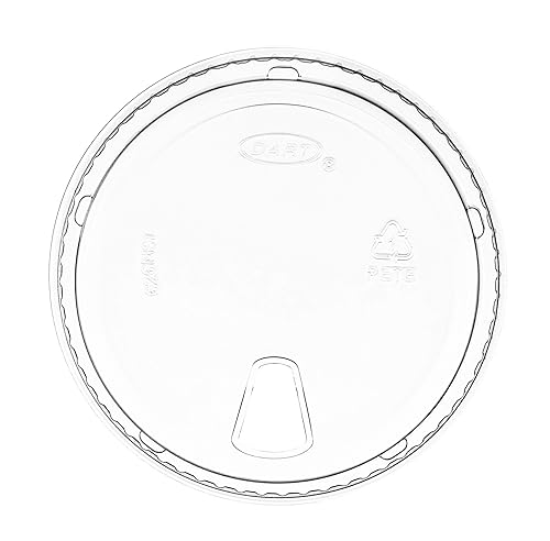 Miniatura 2 de Dart Prima - Tapa transparente sin popote, 626NSL (1,000 unidades) y SOLO TLP316-0007 tapa de plástico para viajero blanco, para vasos calientes de