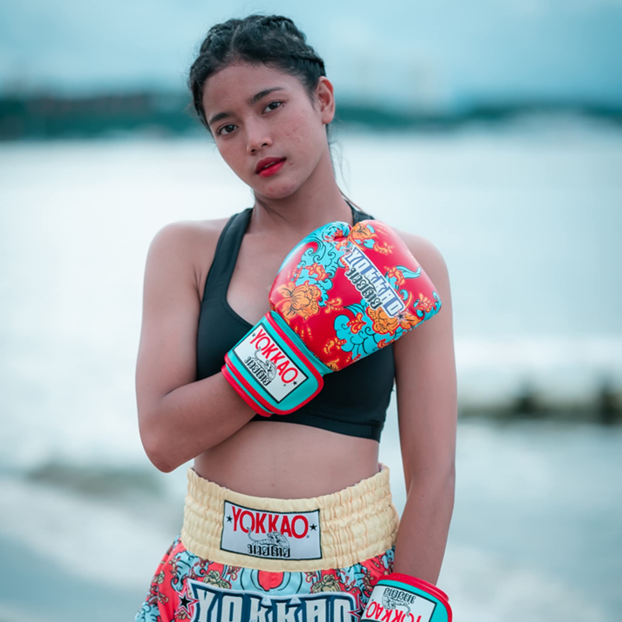 YOKKAO ムエタイパンツ「HAWAIIAN」 PURPLE Lサイズ Amazon.com: YOKKAO: BOXING COLLECTION