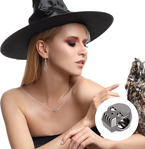 Miniatura 10 de 20 cuentas de calavera plateada de 0.55 pulgadas de metal macroporoso, pulsera pequeña, dije de esqueleto, Navidad, San Valentín, cumpleaños,