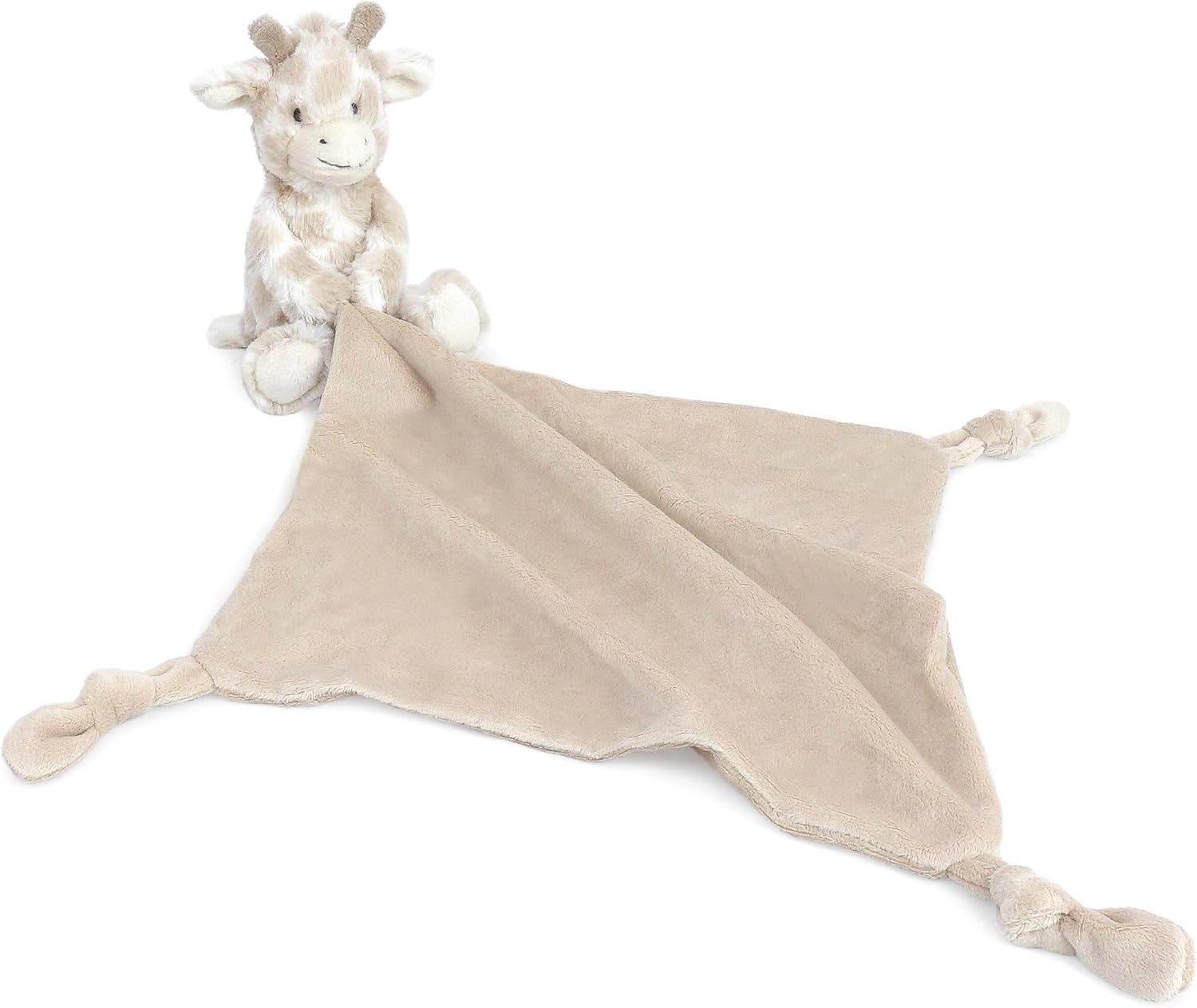 MON AMI Gentry The Giraffe Plush Lovey | 13.5-Inch Knotted Security Blanket | Soft Comfort Toy for Babies | Perfect Newborn Essential for Birthdays & Baby Showers