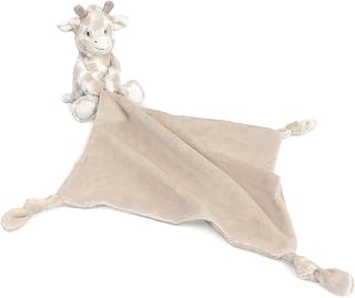 MON AMI Gentry The Giraffe Plush Lovey | 13.5-Inch Knotted Security Blanket | Soft Comfort Toy for Babies | Perfect Newborn Essential for Birthdays & Baby Showers