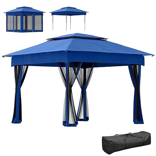 Outsunny 11' x 11' Pop Up Canopy, Outdoor Patio Gazebo
