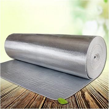 Reflective Insulation Roll,Reflective Foam Insulation Shield,Double Bubble Reflective Foil Insulation,for Weatherproofing Attics Windows Garages RVs Ducts,4mmthk,1 * 6M6m2