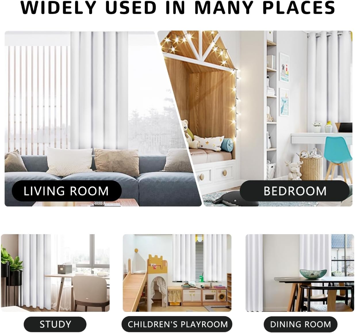 Night Teddy Bear Curtains for Nursery 54 Inch Length 2 Panels, Stars Moon Clouds Kids Blackout Curtains, Thermal Insulated Grommet Window Curtain for Baby Boys and Girls Drapes