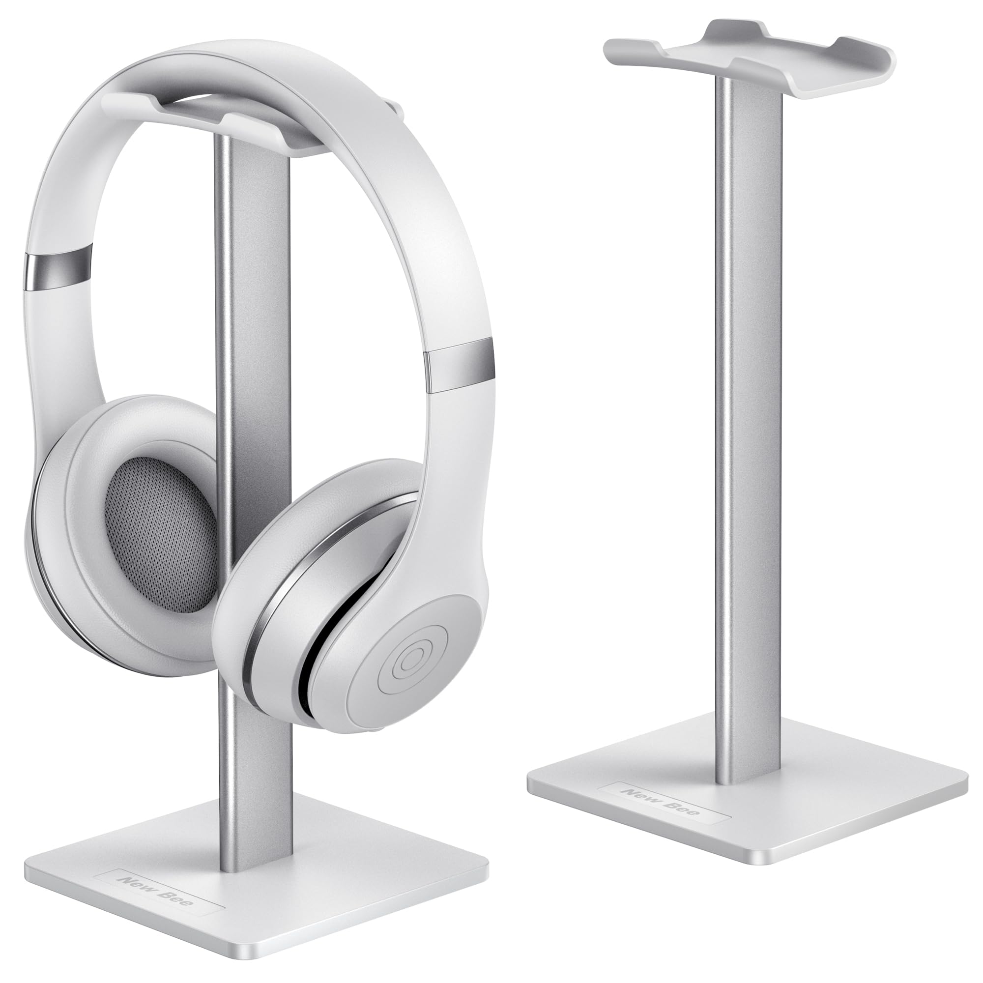 New bee Universal Headset Stand for Over Sennheiser Headphones Sony, Audio-Technica, Bose, Shure, AKG, Gaming Headphones and Display Headphones, Aluminium + TPU + ABS, White-image-31