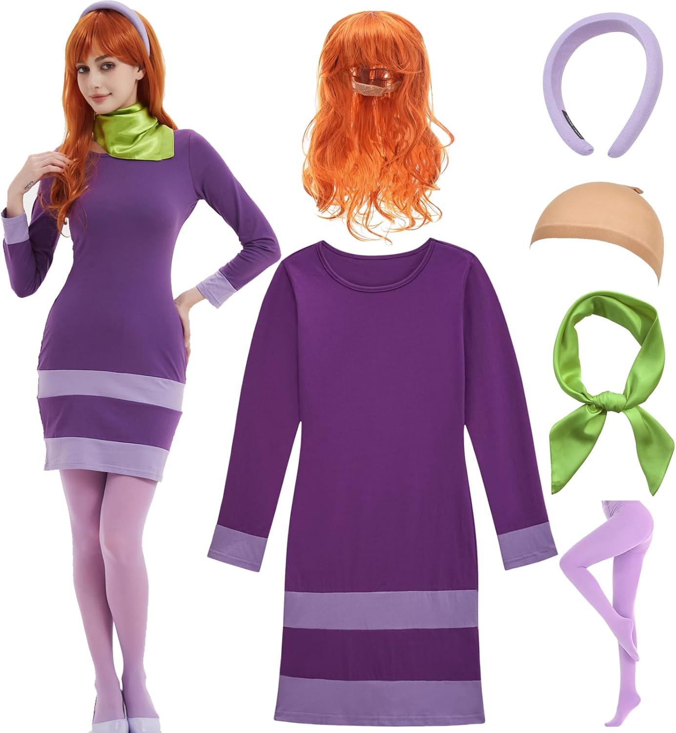Women's Purple Mini Sexy Evening Dresses Adult 2025 Halloween Costumes Outfits