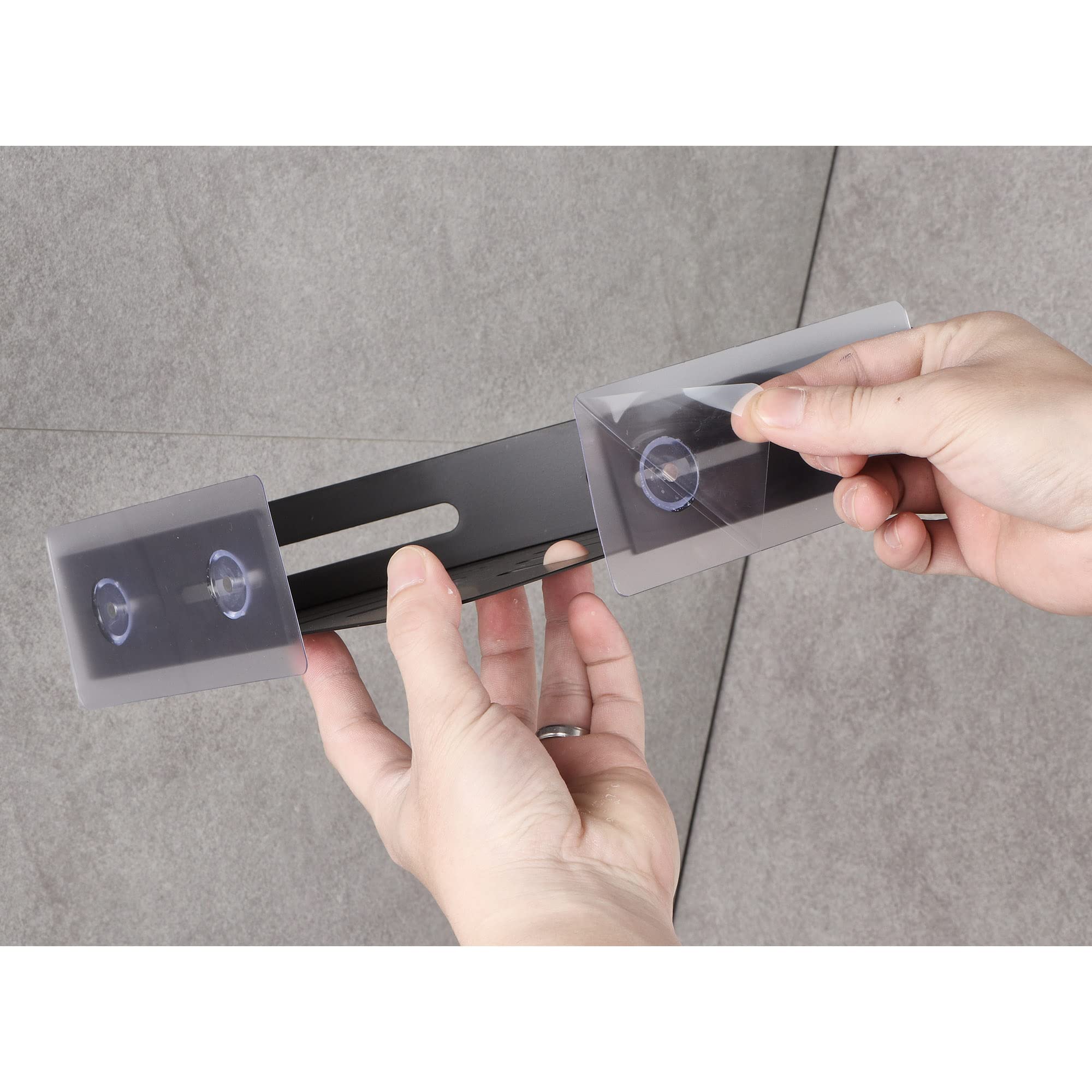 Autocollants Adhésifs De Rechange Pour étagère De Douche - Crochets à Ventouse - Grand Crochet Solide Pour Salle De Bain - Étagères Transparentes - Support Mural - 2 Crochets De 16,5 Cm