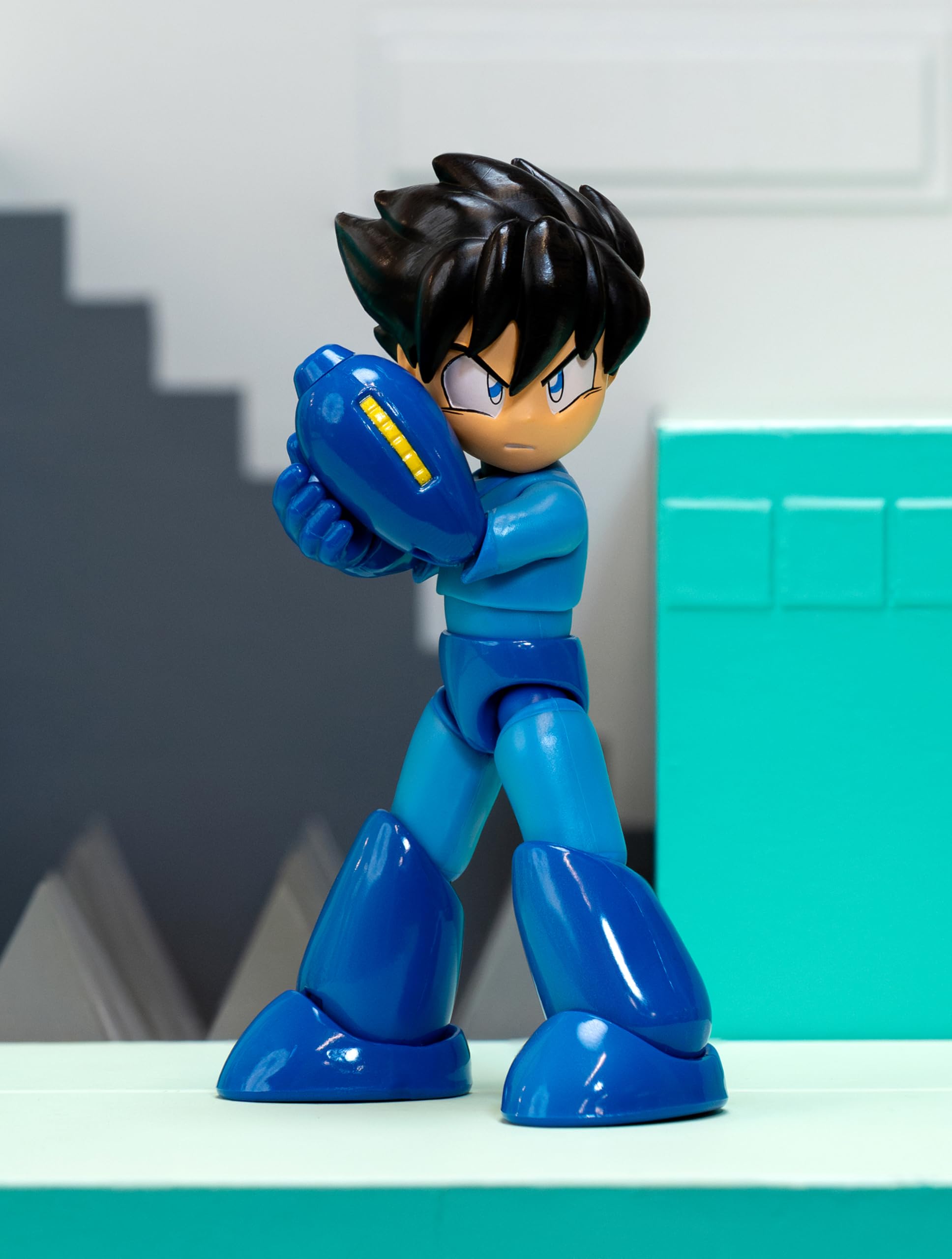 Mega Man Wave 3 Figura de acción de Mega Man con figura de metal Neo, escala de lujo 1:12, 6 pulgadas de alto, totalmente articulada, embalaje de coleccionista