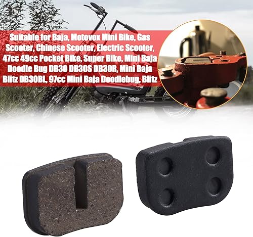 Miniatura 4 de Pastillas de freno traseras MWMNU, pastillas de freno compatibles con Motovox MBX10 MBX11 MBX-10 79cc Moto MM-BB80 Baja Racer Dirt Bug Motorsports