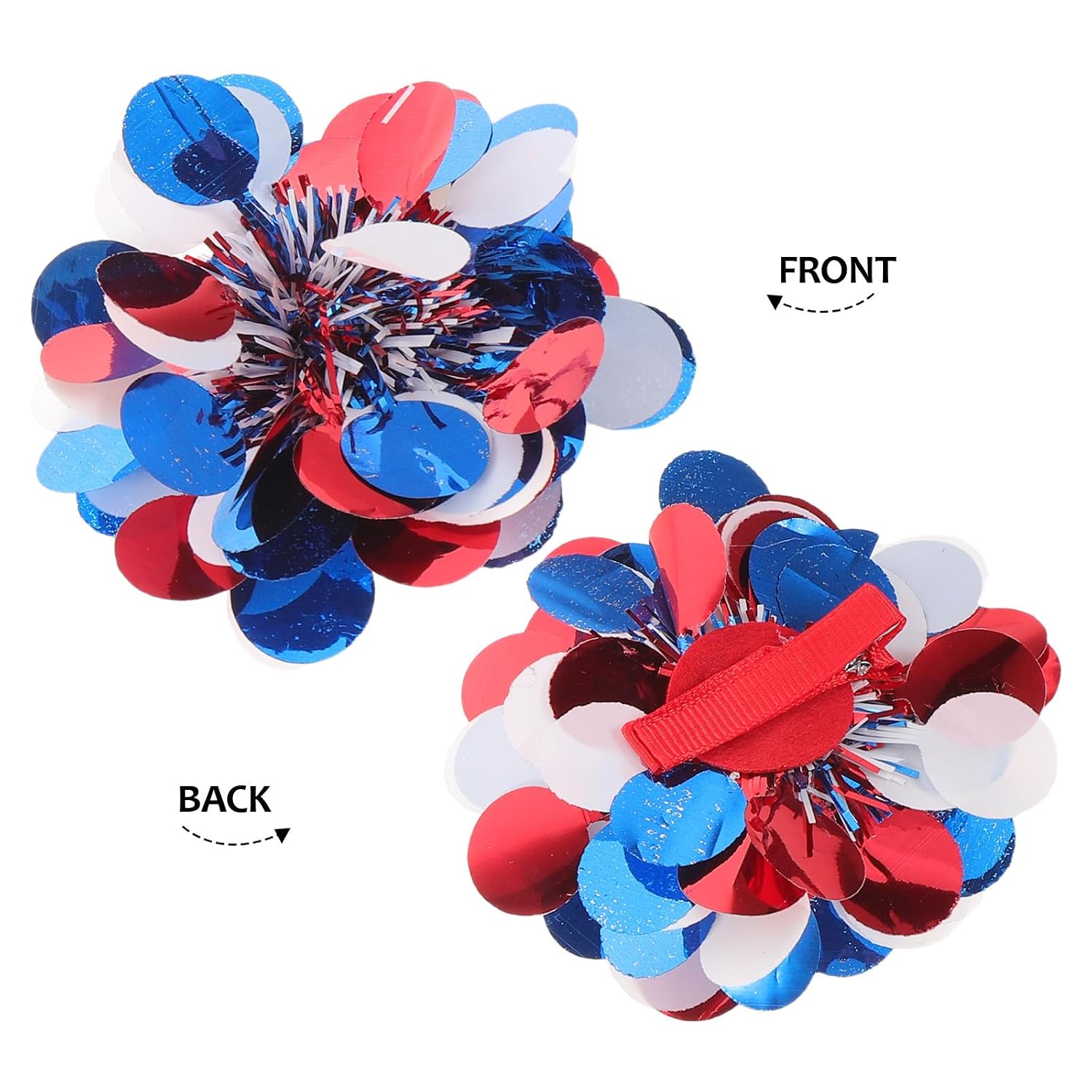 10pcs July 4th Hair Clips Patriotic Star and Pet Clips image 3