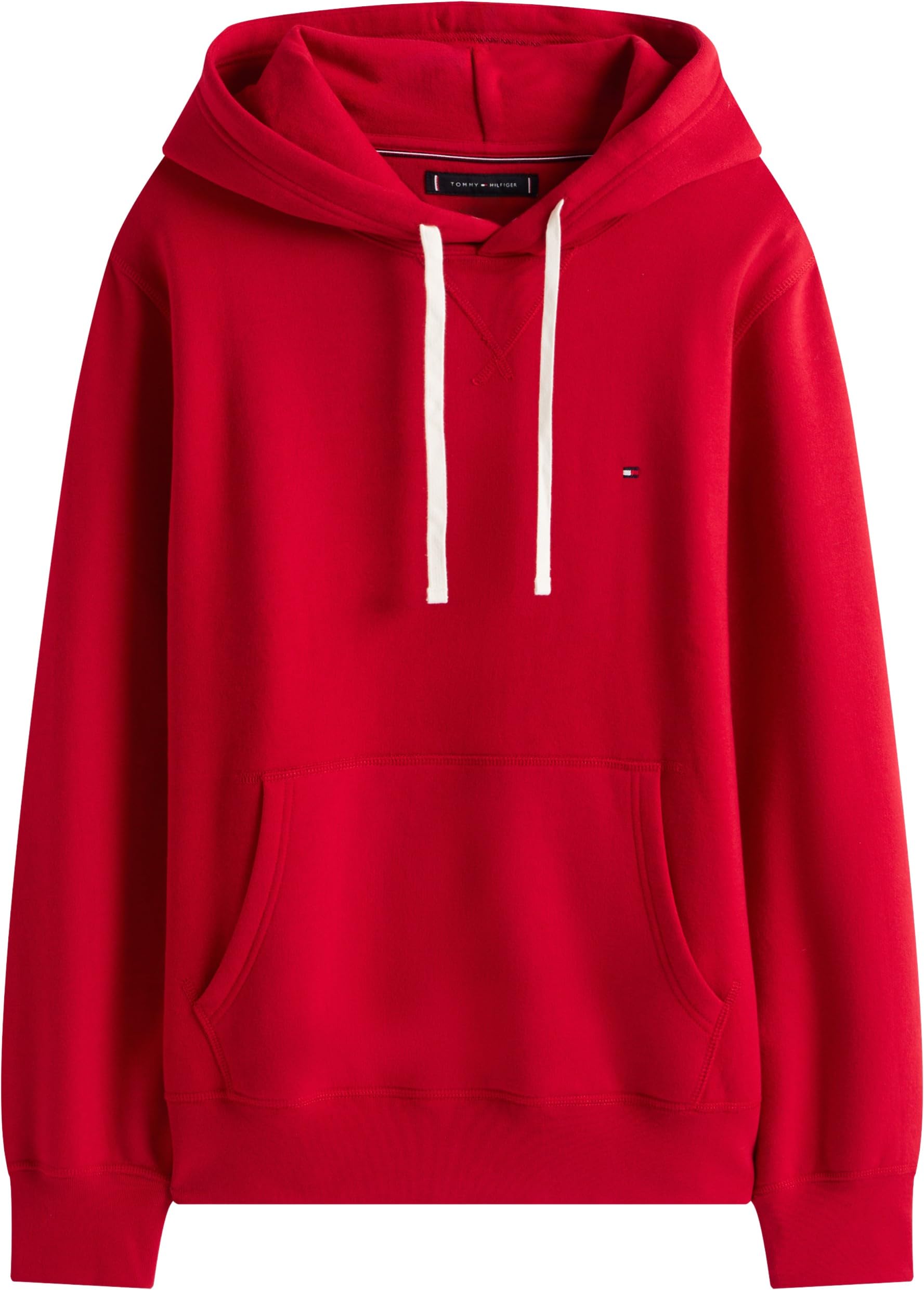 Tommy Hilfiger Męska bluza z kapturem ESS SEZONAL MW0MW39997 Bluza z kapturem, CZERWONA, XL, Czerwony (średni czerwony), XL