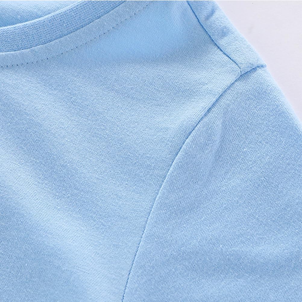 Baby Toddler Solid Color Short Sleeve T-Shirts for Boys Girls Summer Basic Cotton Crewneck Tee Shirt Tops - Image 4