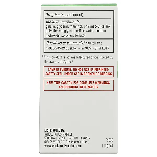 365 by Whole Foods Market Cetirizine 10mg, 30 CT 4