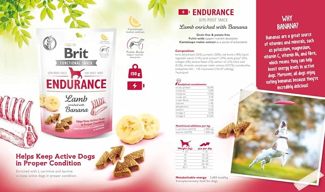 Foto 2 de 5 de Snacks para Perros VAFO PRAHA s.r.o. BRIT Dog 150G Snack Resistencia Lamb Banana